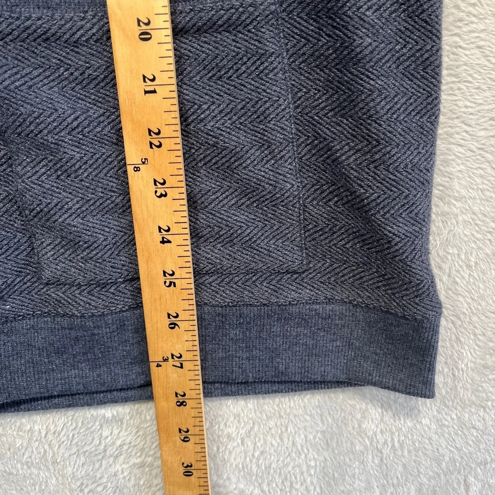 Joseph Abboud Cardigan Sweater Men XL Blue Herringbone Elbow Patch M261826 F17